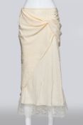 JOHN GALLIANO - A SILK NEWSPAPER PRINT SKIRT