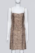 ROBERTO CAVALLI - A CHEETAH PRINT CAMISOLE AND MINI SKIRT SET