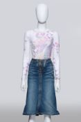 ROBERTO CAVALLI - A FLORAL DENIM ENSEMBLE