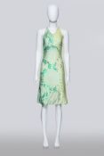 ROBERTO CAVALLI - A GREEN REPTILE PRINT DRESS