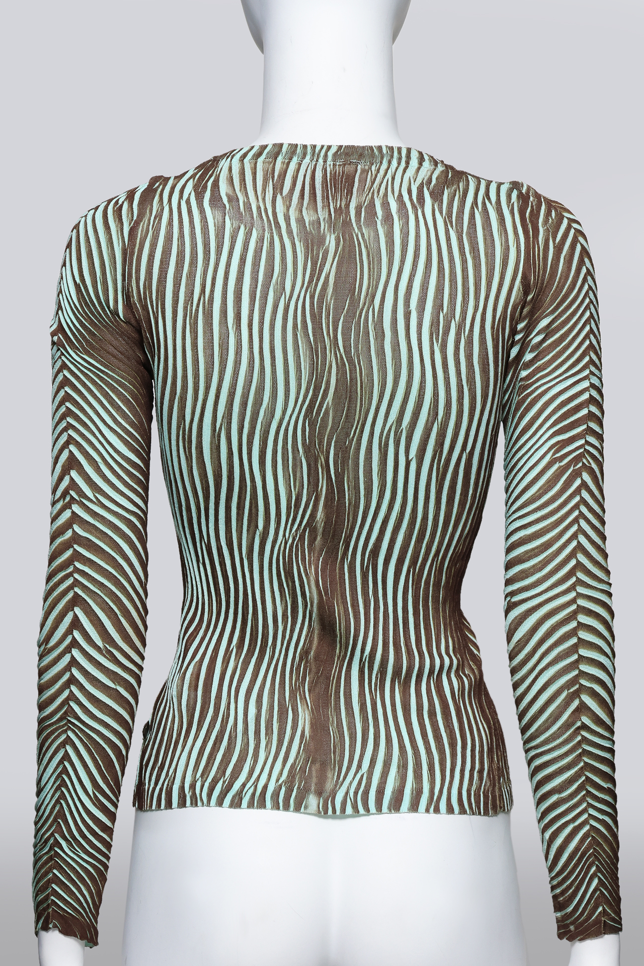 JUST CAVALLI - A MINT STRIPED CARDIGAN - Image 3 of 3
