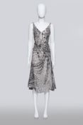 ROBERTO CAVALLI - A SILVER SNAKESKIN PRINT SET