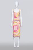 EMILIO PUCCI - A PRINTED TANK TOP AND SKIRT SET