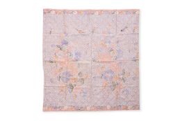 A PINK AND PURPLE BATIK SARONG