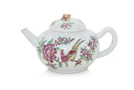 A FAMILLE ROSE PORCELAIN TEAPOT AND COVER