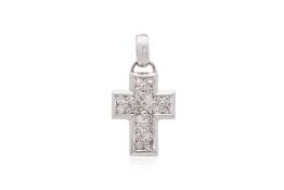 A DIAMOND 'CROSS' PENDANT