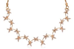A DIAMOND 'SNOWFLAKE' NECKLACE