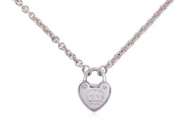 A TIFFANY & CO. SILVER LOCK PENDANT NECKLACE