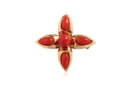 A CORAL PENDANT/BROOCH