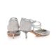 CHRISTIAN DIOR - A PAIR OF SILVER-TONE SEUDE HEELS - Image 2 of 3