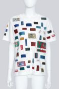 KENZO - A WHITE MULTI-LABELED T-SHIRT
