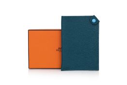 HERMES - A STONE BLUE PASSPORT COVER