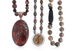 A GROUP OF THREE NECKLACES