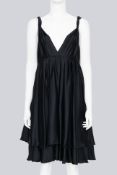 MIU MIU - A BLACK SILK MINI DRESS