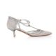CHRISTIAN DIOR - A PAIR OF SILVER-TONE SEUDE HEELS - Image 3 of 3