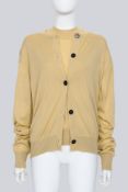 JIL SANDER - A CASHMERE YELLOW CARDIGAN SET