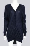 JIL SANDER - A LONG NAVY CARDIGAN