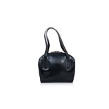 GUCCI - A BLACK INTERLOCKING 'G' HANDBAG