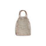 GUCCI - A LEATHER MESH AND BAMBOO BAG