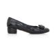 FERRAGAMO - A PAIR OF VARA LEATHER BLOCK PUMPS - Image 3 of 3