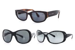 TWO PAIRS OF PRADA SUNGLASSES AND A PAIR OF DOLCE & GABBANA SUNGLASSES