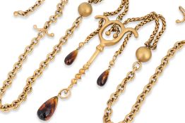 KARL LAGERFELD - A LARIAT CORKSCREW NECKLACE