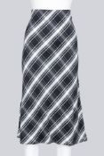 JIL SANDER - A BLACK AND WHITE TARTAN SKIRT