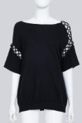 DRIES VAN NOTEN - A BLACK KNITTED SHIRT