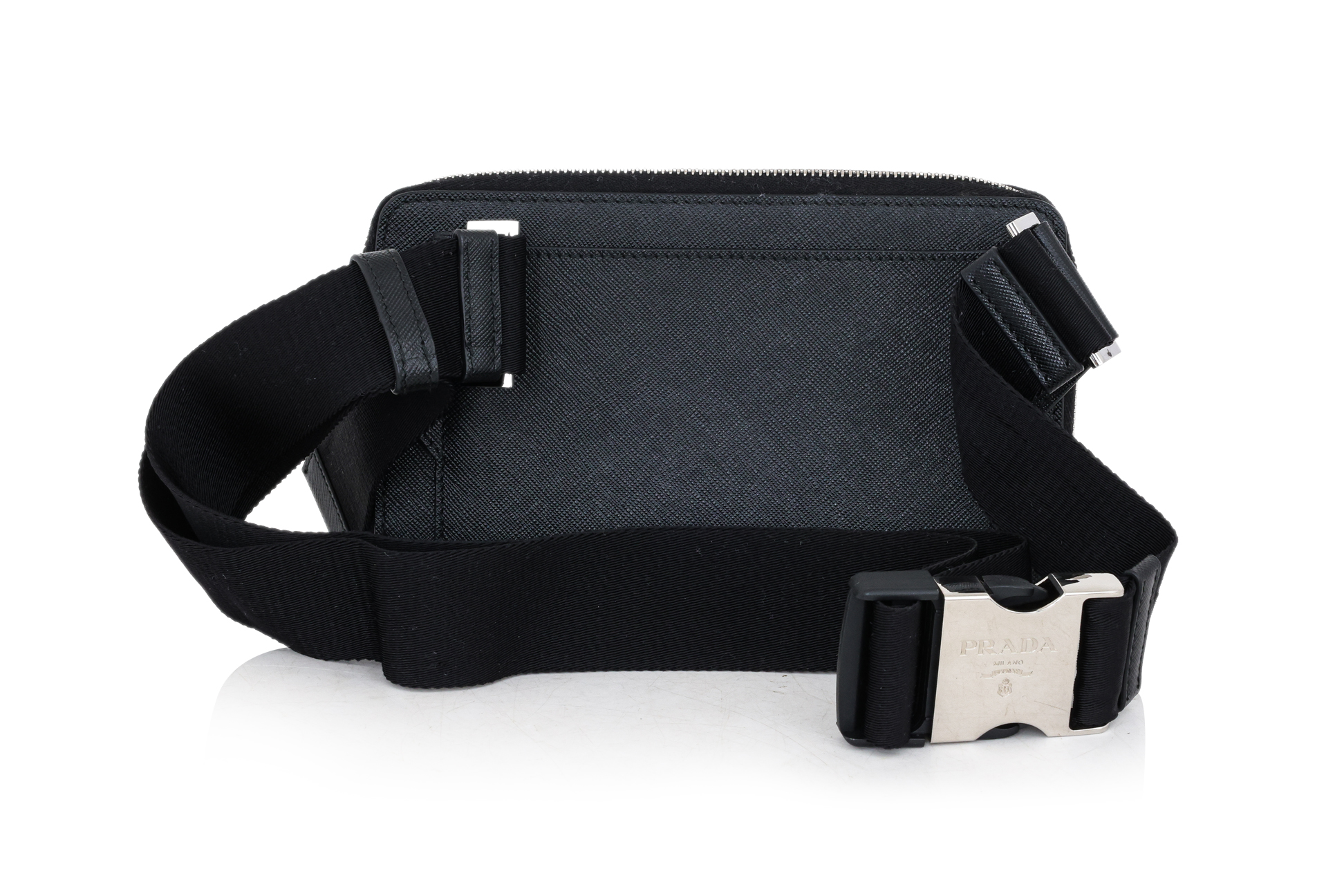 PRADA - A WAIST BLACK SAFFIANO LEATHER TRAVEL POUCH - Image 3 of 3
