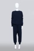 JIL SANDER - A CASHMERE NAVY JUMPSUIT SET
