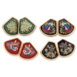 HERMES - A GROUP OF FOUR ENAMEL CLIP ON EARRINGS