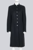 HELMUT LANG - A BLACK CASHMERE TRENCH COAT