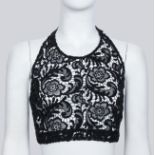 PRADA - A BLACK GUIPURE LACE HALTER TOP