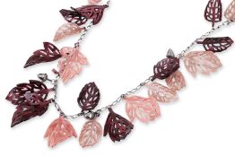 BURBERRY - A LEAF AND ACORN NECKLACE