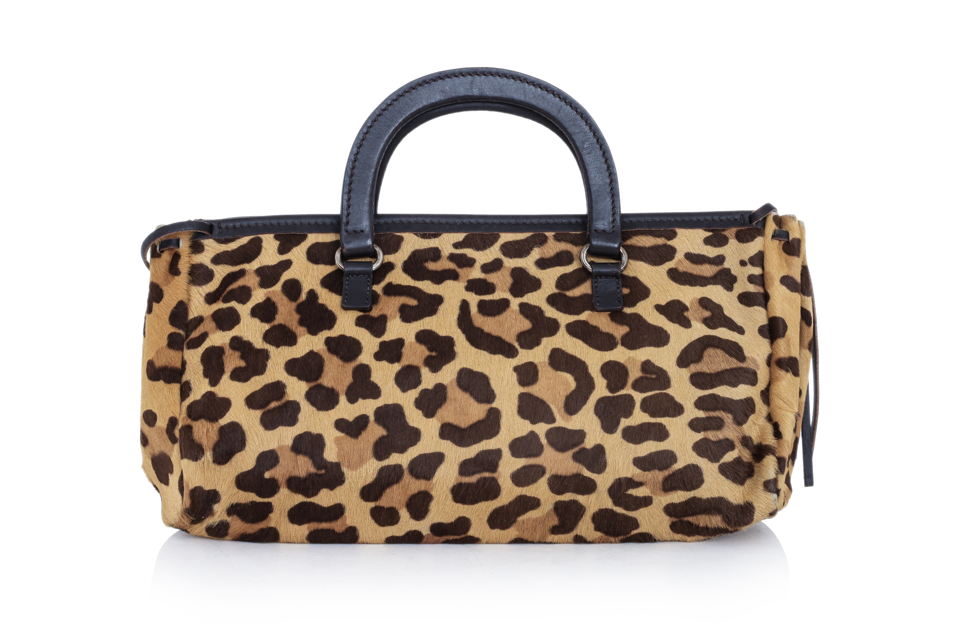 PRADA - A LEOPARD PRINT CALF HAIR HANDBAG - Image 3 of 3