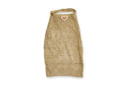 PRADA - A GOLD-TONE NET BAG
