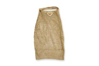 PRADA - A GOLD-TONE NET BAG