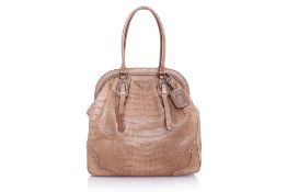 PRADA - A CROCODILE EMBOSSED FRAME BAG