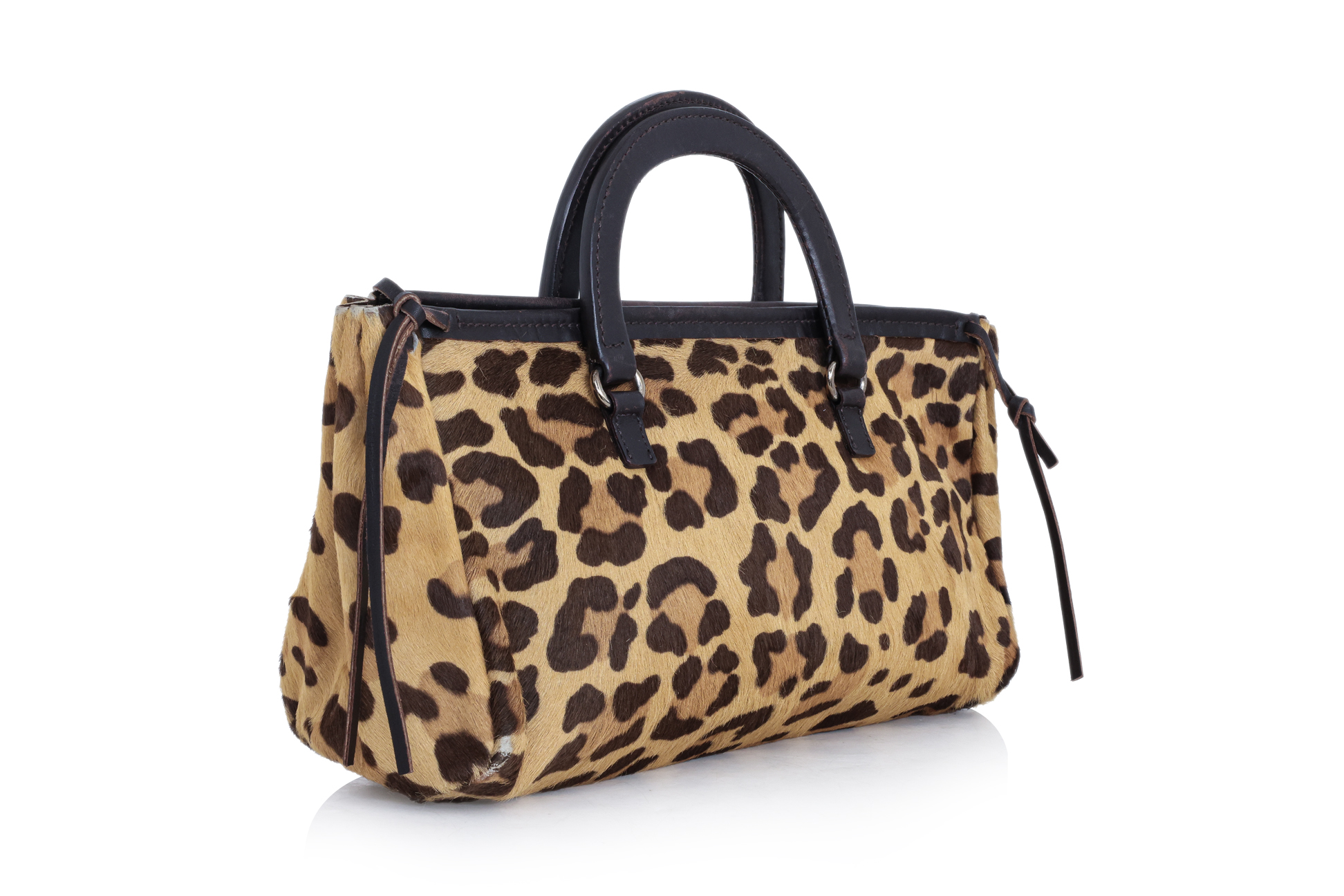 PRADA - A LEOPARD PRINT CALF HAIR HANDBAG - Image 2 of 3