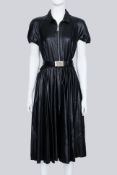 PRADA - A BLACK RE-NYLON DRESS WITH BUCKLE