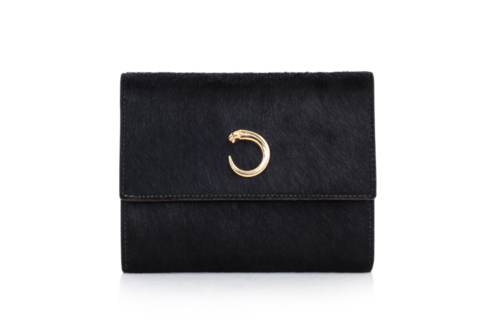 A CARTIER CALF SKIN BLACK WALLET - Image 2 of 4