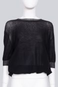LANVIN - A BLACK SHEER TOP