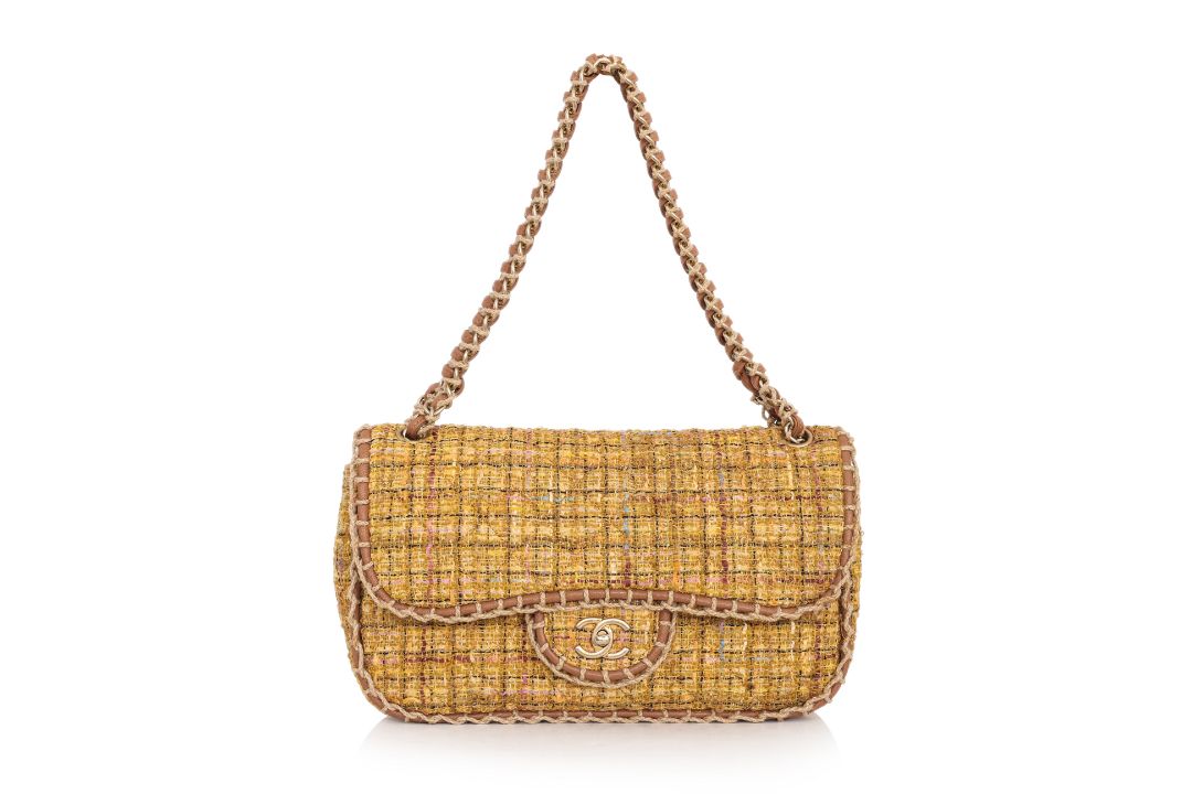 CHANEL - A TWEED 'ST TROPEZ' KARL LAGERFELD FLAP BAG - Image 1 of 3