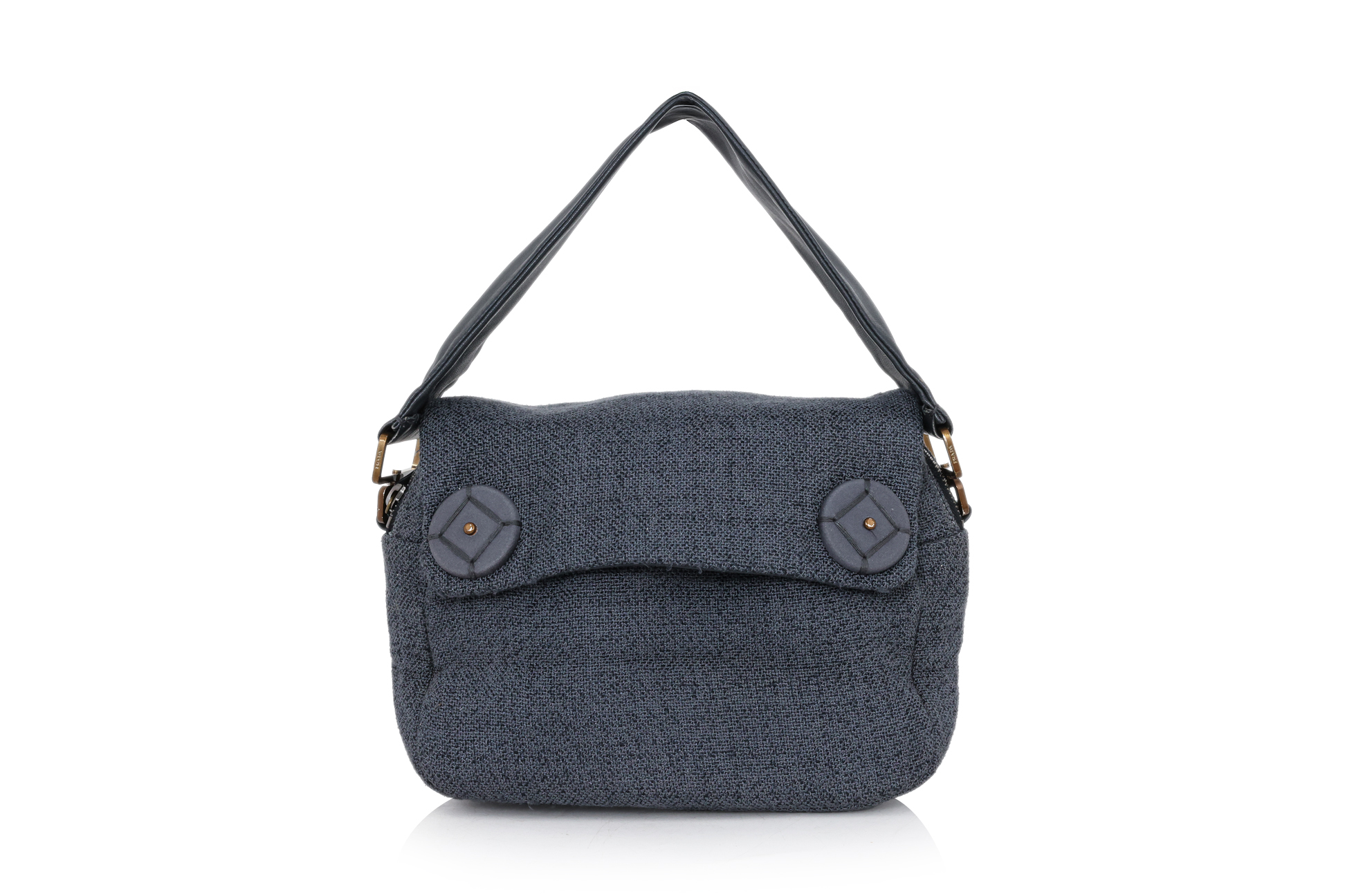 PRADA - A GREY TWEED HANDBAG - Image 2 of 3