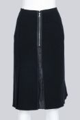 PRADA - A BLACK DARTED SKIRT WITH ZIPPER DETAIL