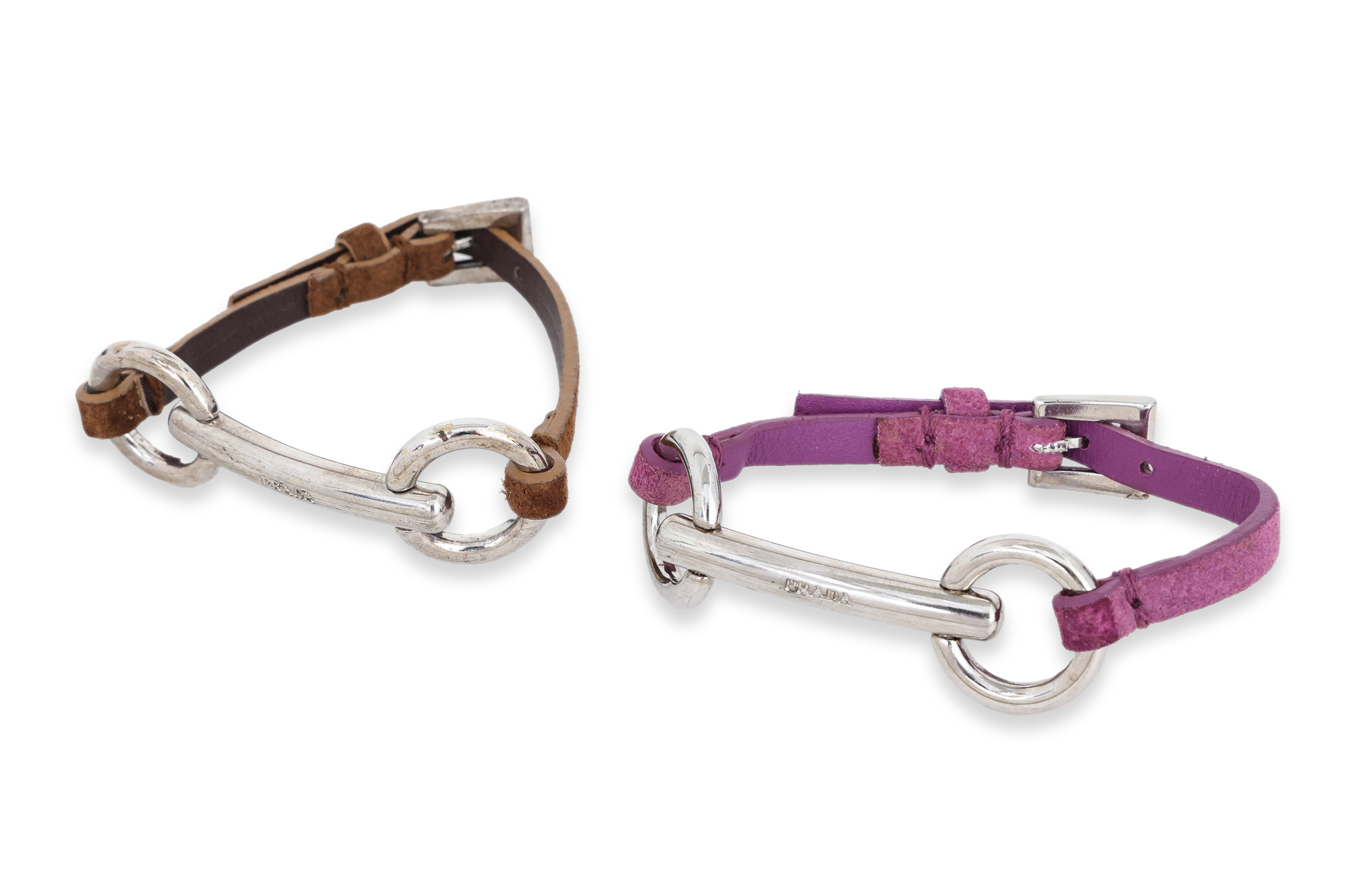 PRADA - TWO 'HORSE BIT' BRACELETS (1) - Image 2 of 2