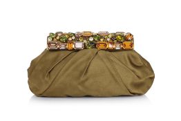 PRADA - A JEWELLED SATIN CLUTCH