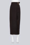 GUCCI - A BROWN PENCIL SKIRT WITH BUCKLE