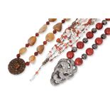 A GROUP OF THREE NECKLACES