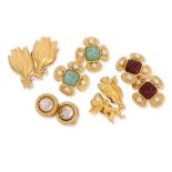 KARL LAGERFELD - FIVE PAIRS OF CLIP-ON EARRINGS